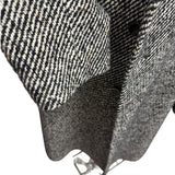 Lardini Single-Breasted Herringbone Wool Coat - Anthracite Grey