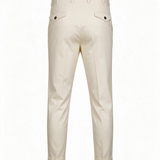 PT Torino Pantalone Carrot Fit in Cotone Elasticizzato Panna XL (52)
