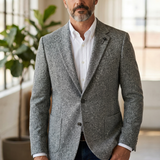 Lardini Pure Virgin Wool Jacket - Salt and Pepper Micro-Effect Texture
