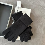 Lardini Wool and Cashmere Gloves - Black
