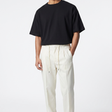 Lardini Trousers - Sartorial with Drawstring in Ecru Stretch Cotton
