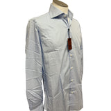 Camicia Barba Napoli a Righe Bianco e Azzurro – Taglia L (Collo 41)