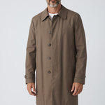 Montecore – Soprabito Trench Imbottito in Piuma con Tessuto Tecnico – Cachi / Marrone Chiaro