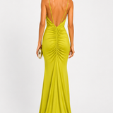 Abito lungo lime Elisabetta Franchi Red Carpet