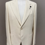 Lardini Blazer Monopetto in Misto Lana Avorio