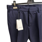 Pantalone Sartoriale Uomo Lardini in Lana Blu Navy – Made in Italy