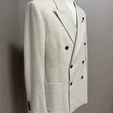Lardini – Giacca Doppiopetto Uomo in Lana Vergine e Cashmere Beige Mélange