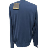 Pullover Napapijri in puro cotone blu taglia XL