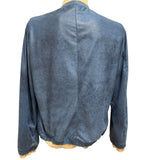 Bomber BOB in Suede-Effect Fabric – Aviator Blue