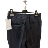 Pantaloni Lardini elasticizzati con coulisse grigio/blu in lino taglia M