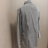 Camicia Barba Napoli "Culto" a Righe Bianco e Nero – 100% Cotone – Taglia XL (42)