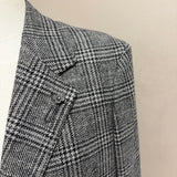 Giacca Uomo Lardini Principe di Galles in Lana Vergine e Cashmere – Grigio