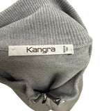 Kangra – Cardigan Full Zip in Puro Cotone Made in Italy – Grigio Chiaro Melange