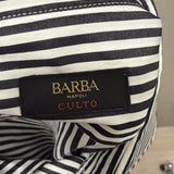 Camicia Barba Napoli "Culto" a Righe Bianco e Nero – 100% Cotone – Taglia XL (42)