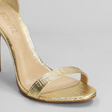 Gold leather sandals