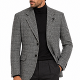 Giacca Uomo Lardini Principe di Galles in Lana Vergine e Cashmere – Grigio