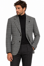 Giacca Uomo Lardini Principe di Galles in Lana Vergine e Cashmere – Grigio