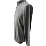 Kangra – Cardigan Full Zip in Puro Cotone Made in Italy – Grigio Chiaro Melange