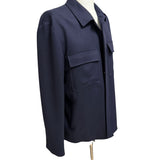 Giacca / Overshirt Lardini in Misto Lana e Kashmir blu, immagine 8