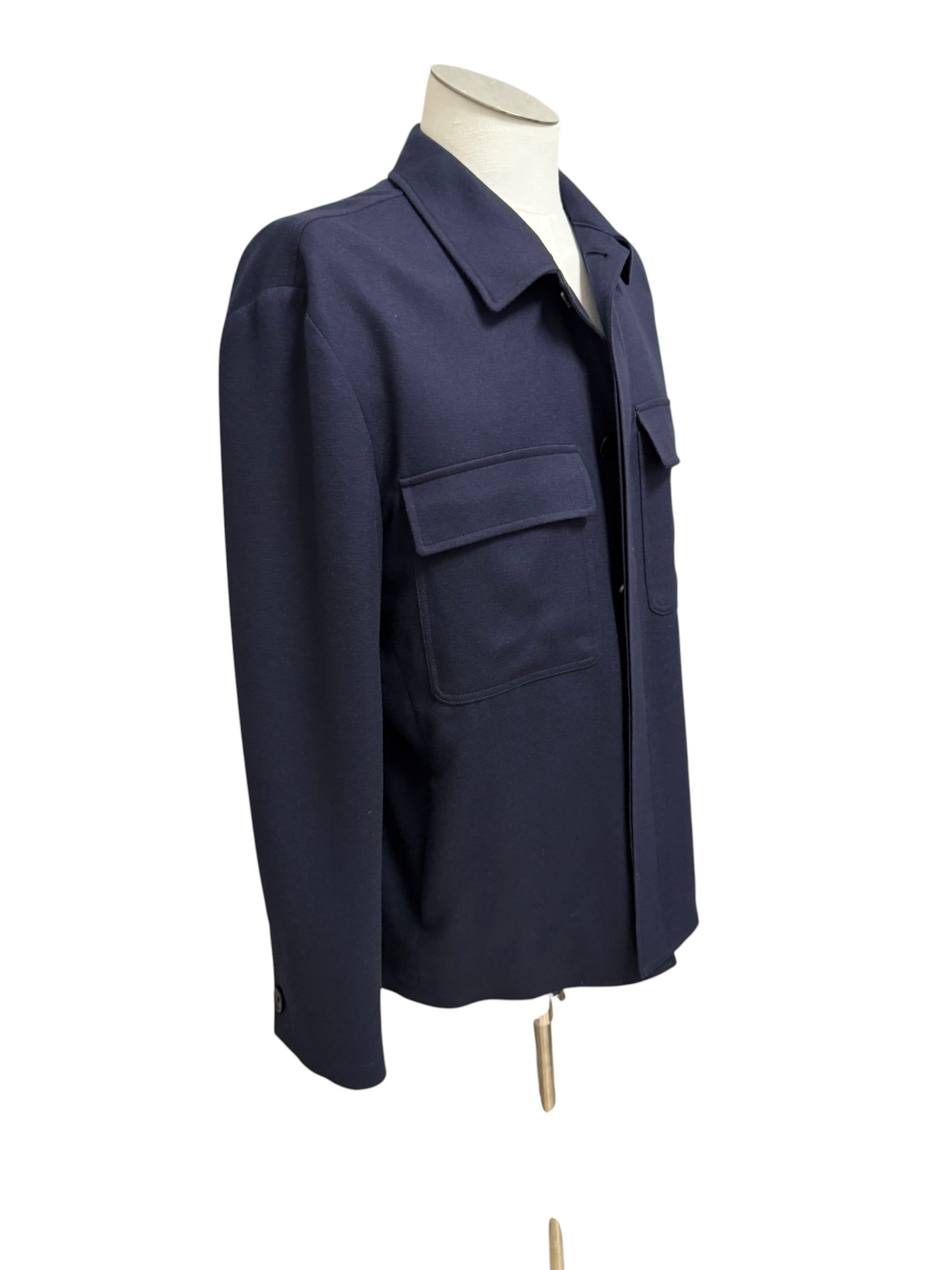 Giacca / Overshirt Lardini in Misto Lana e Kashmir blu, immagine 8