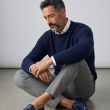 PT Torino Pantalone Chino Business in Cotone Stretch Grigio Antracite