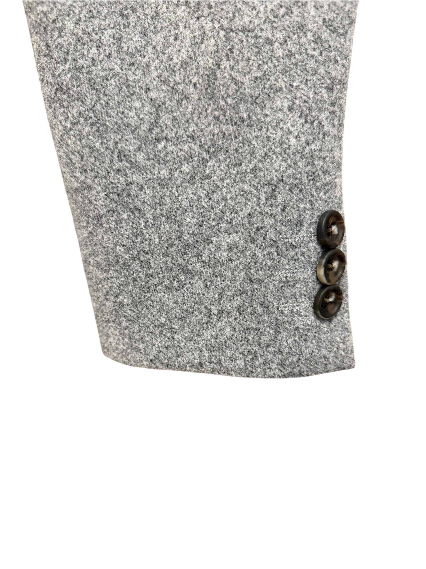 Takeshy Kurosawa – Cappotto Monopetto Sartoriale – Grigio Melange, immagine 6