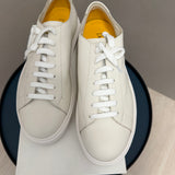 Doucal's Sneakers – Cream Hammered Leather