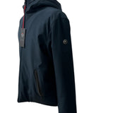 Mixture – Giaccone Softshell Imbottito con Cappuccio e Fodera Camouflage – Blu