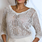 Openwork jumper