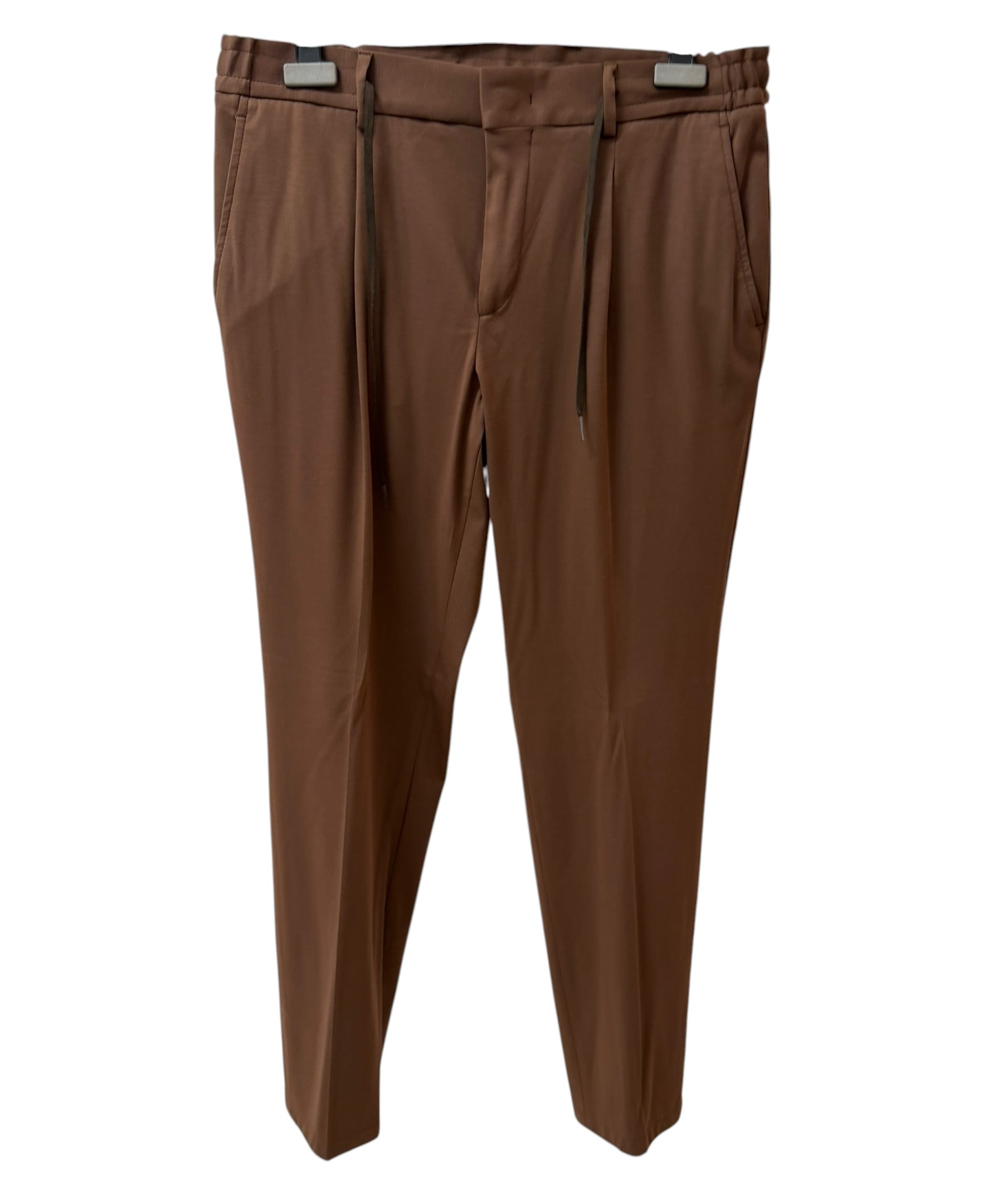 Men's Paoloni Trousers with Drawstring - Brown - Size L