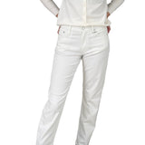 Cream round-neck cardigan with buttons