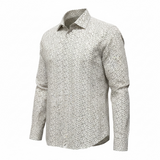 Manuel Ritz Men's Geometric Pattern Shirt - Beige