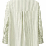 One-size striped shirt with handmade embroidery