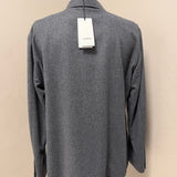 Lardini Overshirt in Lana Vergine e Kashmir Grigio Melange
