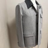 Lardini Giaccone Field Jacket in Pura Lana Loro Piana Grigio