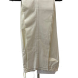 Lardini Trousers - Sartorial with Drawstring in Ecru Stretch Cotton