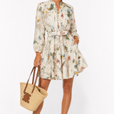 Floral Shirt Dress with Belt