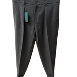 Berwich – Pantalone Sartoriale Chiaia in Misto Lana con Risvolto – Grigio Scuro
