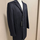 Riccardo Tentagli – Cappotto Monopetto Fabio in Misto Lana – Blu Navy
