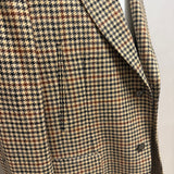 Lardini – Blazer Uomo Pied de Poule in Lana Vergine e Cashmere | Beige, Nero e Bordeaux