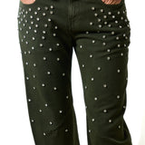 GAëLLE Paris Embellished Denim Trousers
