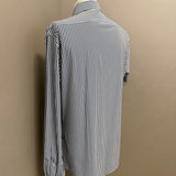 Xacus Active Shirt White and Blue Striped - Tailor Fit - Collar 42 (XL)