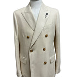 Lardini Sartoriale Jacket - Cream - Cashmere and Silk
