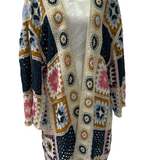 Multicolor Boho Chic Crochet Cardigan