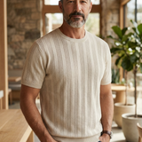 Manuel Ritz Open-Knit T-Shirt - Beige