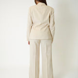 Completo Twinset con Blazer Ricamo Gioiello e Pantalone Wide Leg