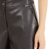 Faux leather Bermuda shorts