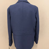 Cappotto Officina 36 Kim Doppiopetto in Misto Lana Blu