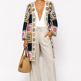 Multicolor Boho Chic Crochet Cardigan
