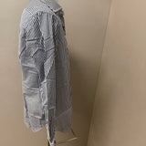 Xacus Camicia a Righe bianche e blu in Cotone taglia collo 42